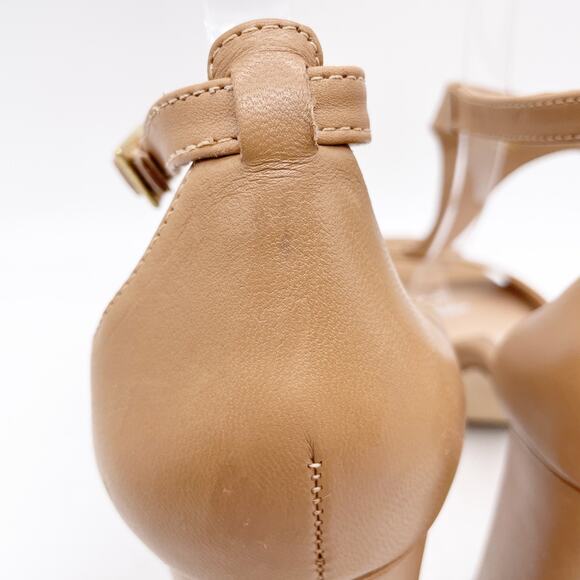 27Edit Naturalizer Women's Jae Buckle Open Toe Heels Platform Sandals Tan 11M - Picture 12 of 12